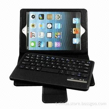 Folding Bluetooth Keyboard for iPad Mini with Leather Case, Energy Saving Keyboard Sleep Mode